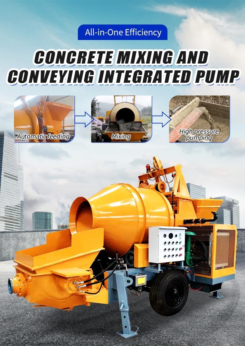 High Efficiency Portable Concrete Mixer Pump: Honest Review & Pros Cons 2 high efficiency portable concrete mixer pump,should I buy a concrete mixer pump,concrete mixer pump vs truck mixer,portable concrete mixer pump worth buying,best concrete mixer pump for slab pouring,hydraulic concrete mixer pump pros cons unboxing and complete package contents