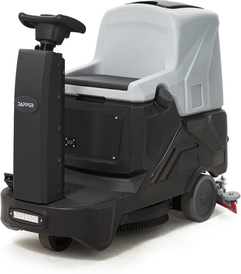 Image 1 of Dapper Supply ride-on floor scrubber review
