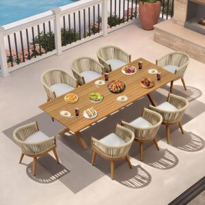 Image 1 of PURPLE LEAF 9 Piece Outdoor Dining Set review