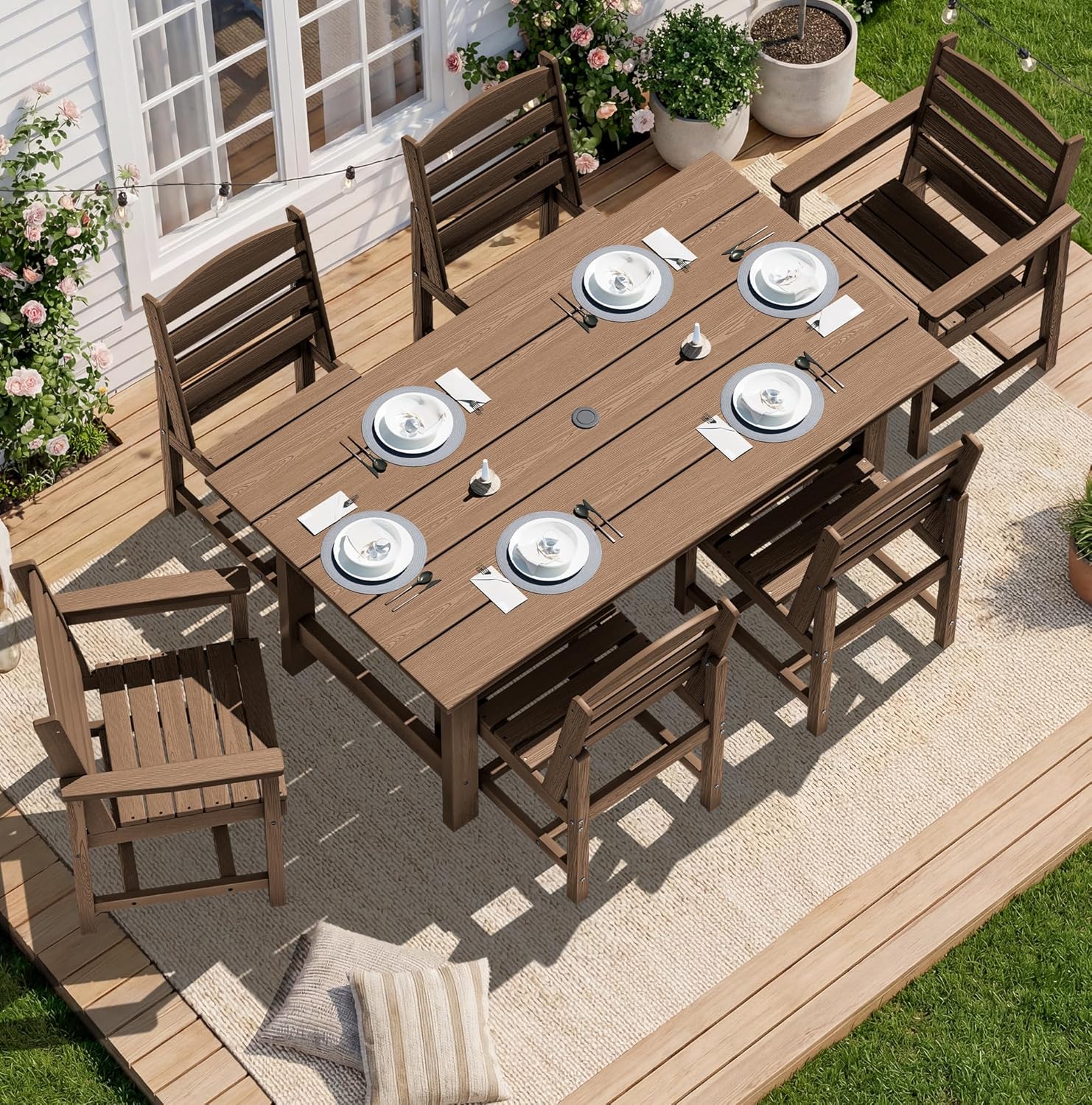 SERWALL patio dining set review pros cons performance testing in backyard setting