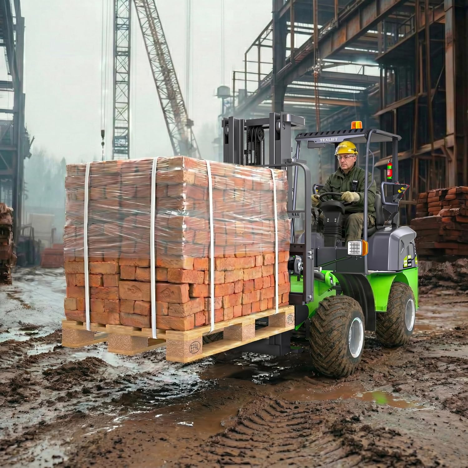 TEXLIFT All-Terrain Electric Forklift Review: Honest Pros & Cons 4 TEXLIFT all-terrain electric forklift review,2650 lb electric forklift pros cons,best 4WD off-road pallet stacker,lithium battery forklift worth buying,TEXLIFT rough terrain forklift performance,should I buy TEXLIFT electric lift truck performance testing and real-world results