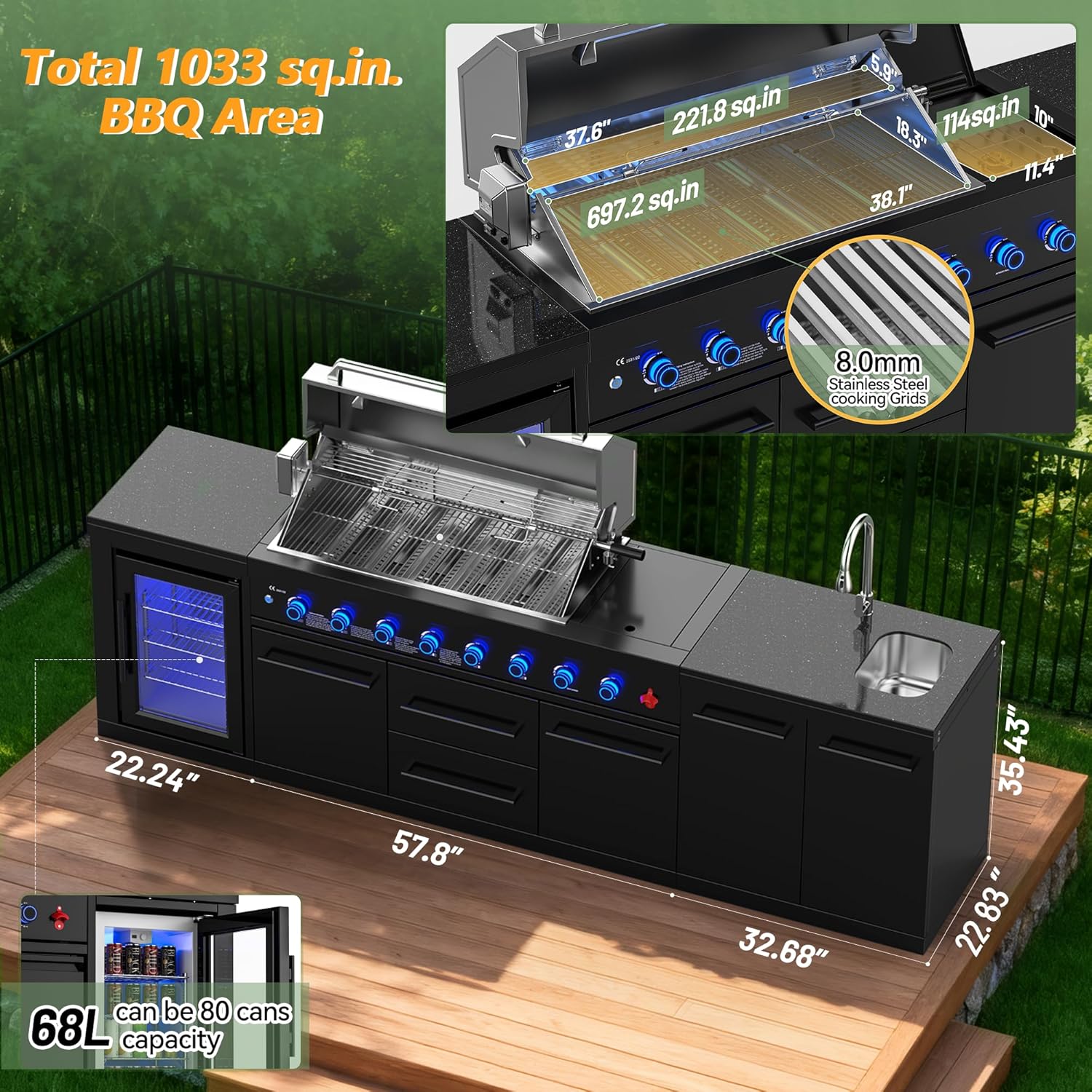 VESTIVIUM 112 all-in-one outdoor kitchen review,VESTIVIUM outdoor kitchen pros cons,VESTIVIUM SERA series modular grill worth it,best modular outdoor kitchen 8 burner,should I buy VESTIVIUM outdoor kitchen,VESTIVIUM 112 vs other outdoor kitchens unboxing and complete package contents
