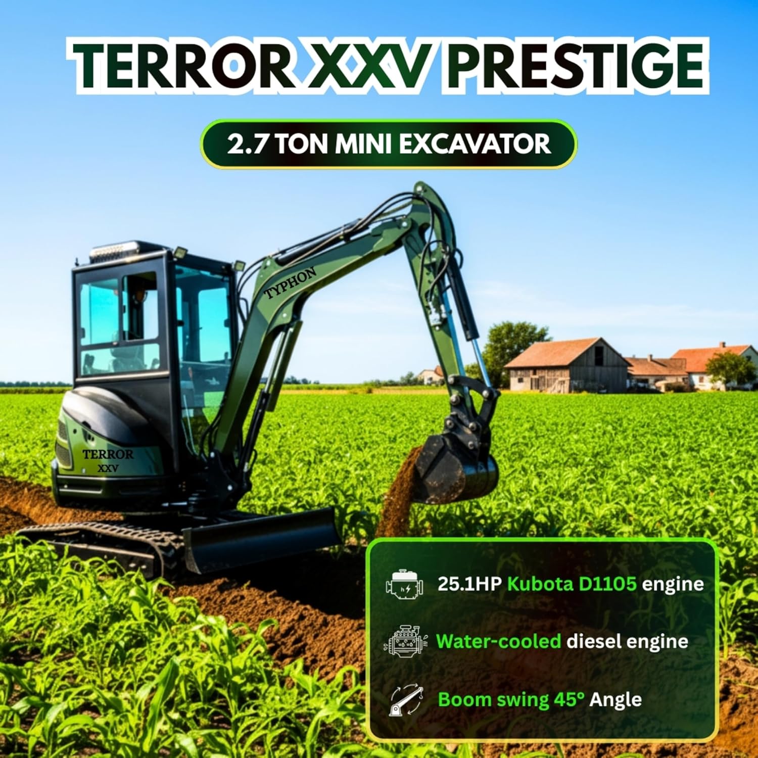 Best Compact Mini Excavator: Honest TYPHON TERROR XXV Review 3 Step-by-step guide for best compact mini excavator,should I buy a mini excavator,mini excavator vs skid steer,mini excavator pros cons,best mini excavator for landscaping,mini excavator worth buying - complete tutorial