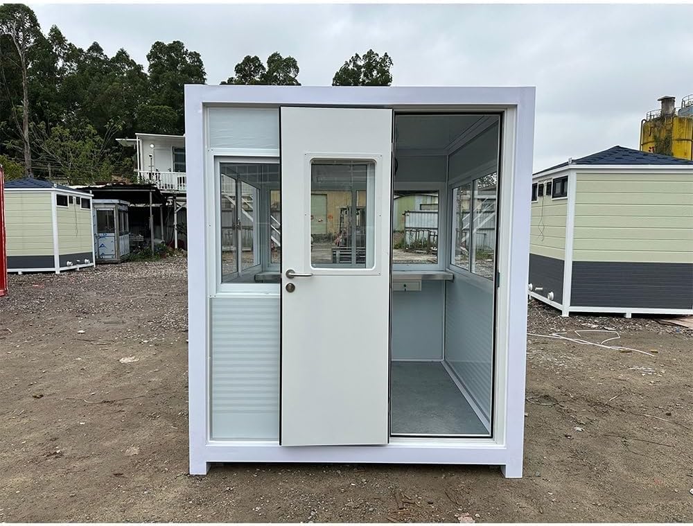 buy guard booth with AC,best security booth with heating,portable guardhouse worth it,guard shack pros cons,should I buy a portable guard booth,outdoor security booth vs alternatives unboxing and complete package contents