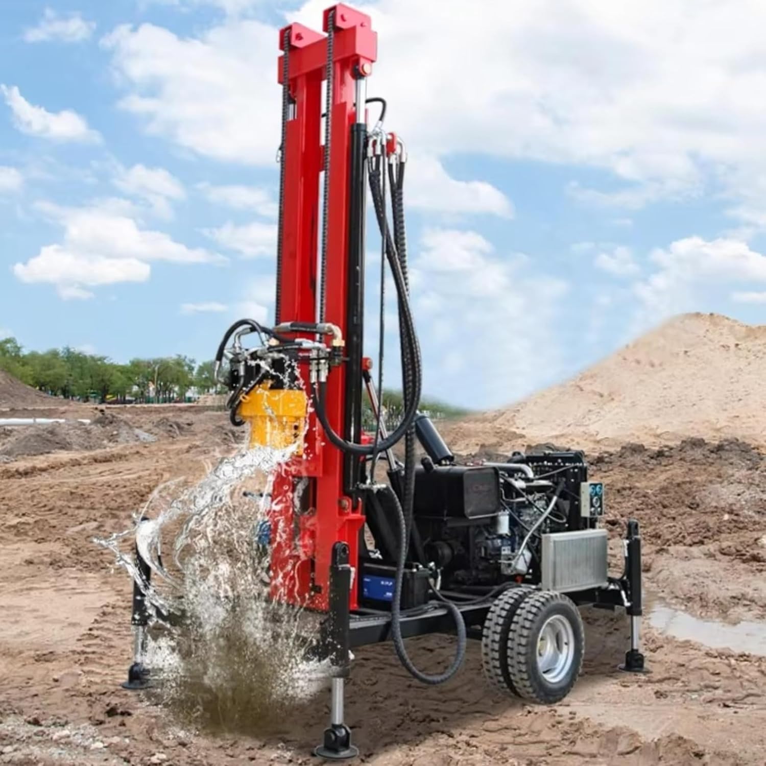 buy hydraulic water well drilling rig,best compact borehole drilling machine,hydraulic well drill pros cons,all-terrain groundwater well drill worth it,should I buy a portable well drilling rig,deep hole borehole drilling machine for homestead - detailed features and technical specifications