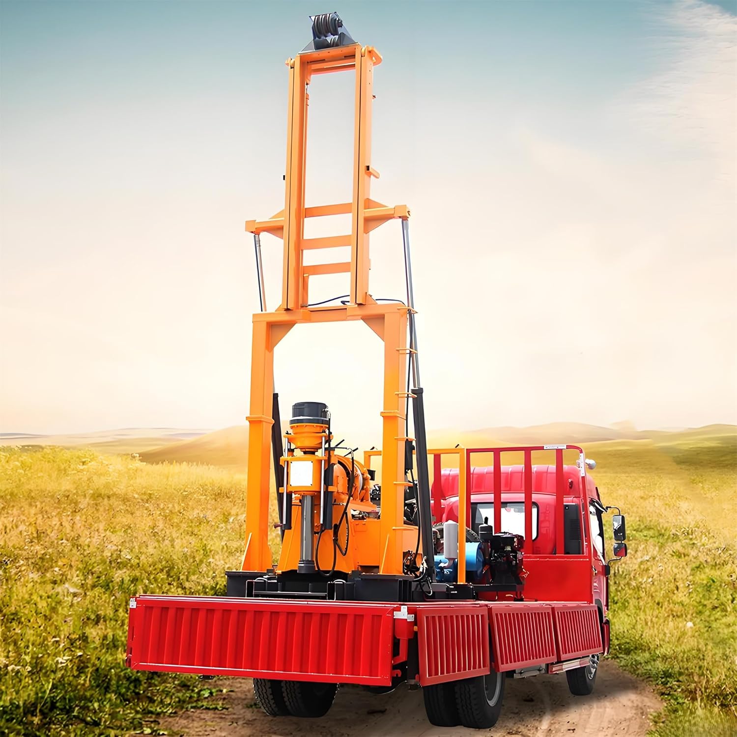buy truck-mounted water well drilling rig,best mobile borehole drilling machine,truck-mounted well drilling pros cons,water well drilling rig worth buying,customizable borehole drilling equipment,should I buy a truck-mounted drilling rig unboxing and complete package contents